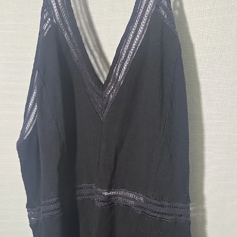 Intimatley Free People Womems Size Large Black Adjustable Halter Mini Dress - Picture 3 of 6